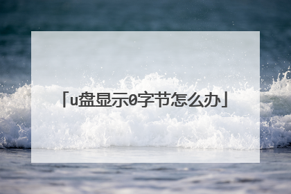 u盘显示0字节怎么办