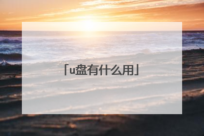 u盘有什么用
