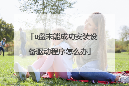 u盘未能成功安装设备驱动程序怎么办