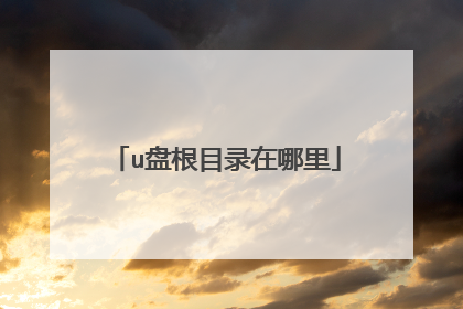 u盘根目录在哪里