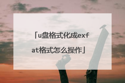 u盘格式化成exfat格式怎么操作