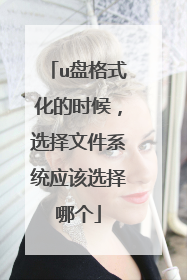 u盘格式化的时候，选择文件系统应该选择哪个