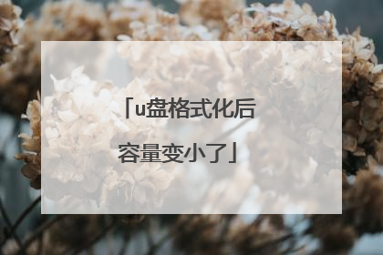 u盘格式化后容量变小了