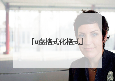u盘格式化格式