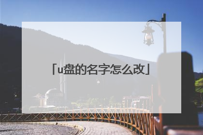 u盘的名字怎么改