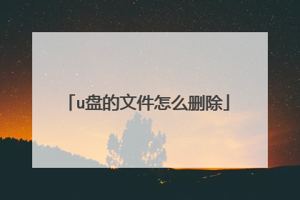 u盘的文件怎么删除