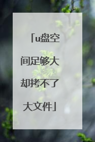 u盘空间足够大却拷不了大文件