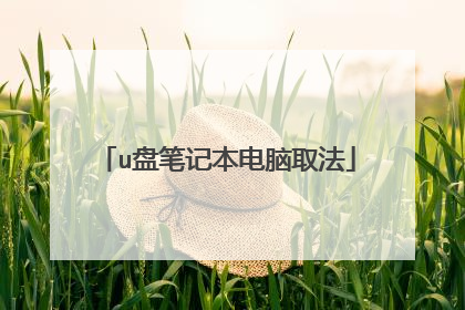 u盘笔记本电脑取法