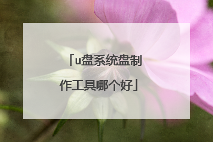 u盘系统盘制作工具哪个好