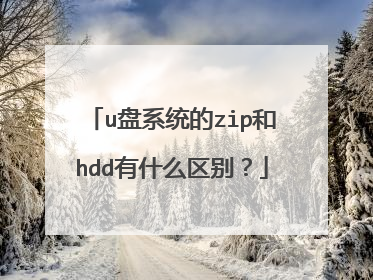 u盘系统的zip和hdd有什么区别?