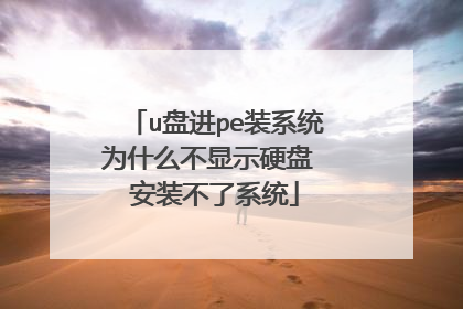 u盘进pe装系统为什么不显示硬盘 安装不了系统