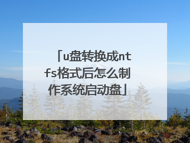 u盘转换成ntfs格式后怎么制作系统启动盘