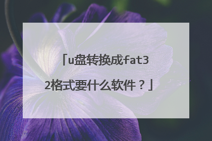 u盘转换成fat32格式要什么软件?