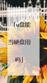 u盘能当硬盘用吗