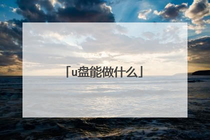 u盘能做什么