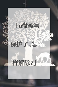 u盘被写保护了,怎样解除?