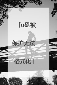 u盘被保护无法格式化