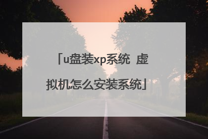 u盘装xp系统 虚拟机怎么安装系统