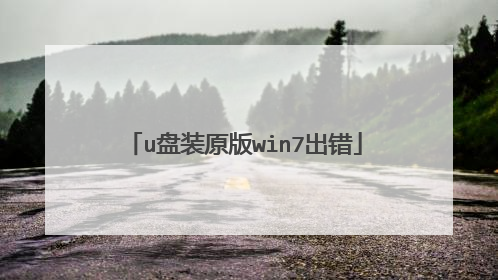 u盘装原版win7出错