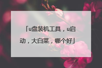 u盘装机工具,u启动,大白菜,哪个好