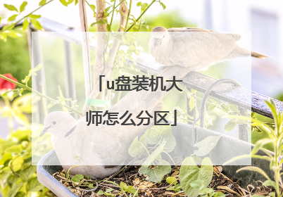 u盘装机大师怎么分区