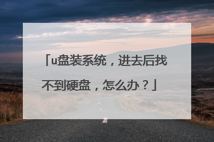 u盘装系统,进去后找不到硬盘,怎么办?