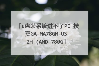 u盘装系统进不了PE 技嘉GA-MA78GM-US2H (AMD 780G