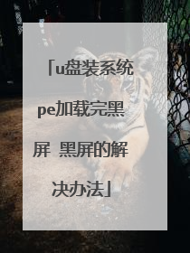 u盘装系统pe加载完黑屏 黑屏的解决办法