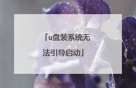 u盘装系统无法引导启动