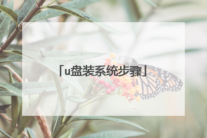 u盘装系统步骤