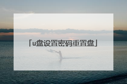 u盘设置密码重置盘