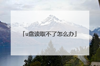 u盘读取不了怎么办