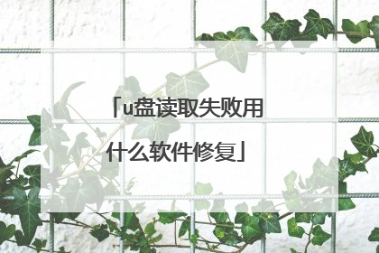 u盘读取失败用什么软件修复