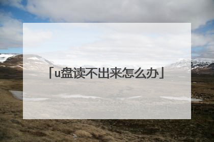 u盘读不出来怎么办