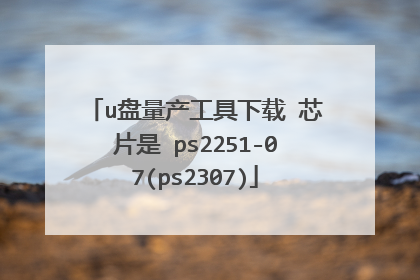 u盘量产工具下载 芯片是 ps2251-07(ps2307)