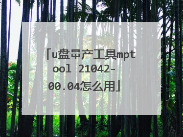 u盘量产工具mptool 21042-00.04怎么用