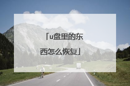 u盘里的东西怎么恢复