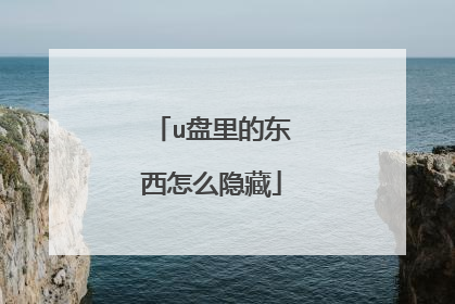 u盘里的东西怎么隐藏