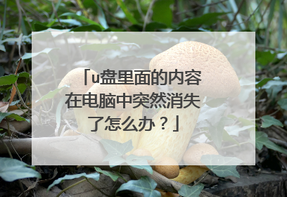 u盘里面的内容在电脑中突然消失了怎么办?