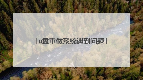 u盘重做系统遇到问题