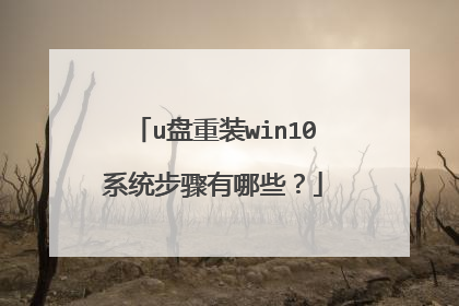 u盘重装win10系统步骤有哪些?