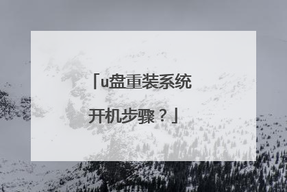 u盘重装系统开机步骤?