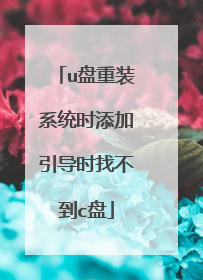 u盘重装系统时添加引导时找不到c盘