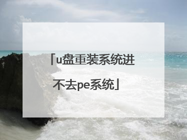 u盘重装系统进不去pe系统