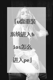 u盘重装系统进入bios怎么进入pe