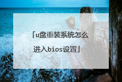 u盘重装系统怎么进入bios设置