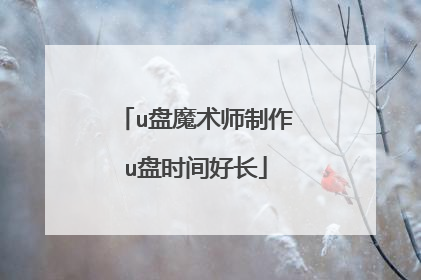 u盘魔术师制作u盘时间好长