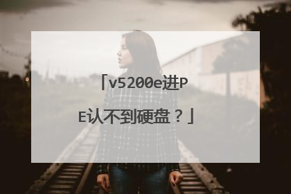 v5200e进PE认不到硬盘?