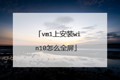 vm1上安装win10怎么全屏