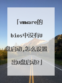 vmware的bios中没有U盘启动,怎么设置出U盘启动?